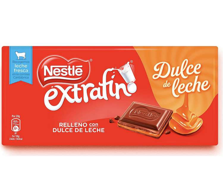 Nestlé Extrafino Dulce de Leche - Tableta de Chocolate - 25x120g