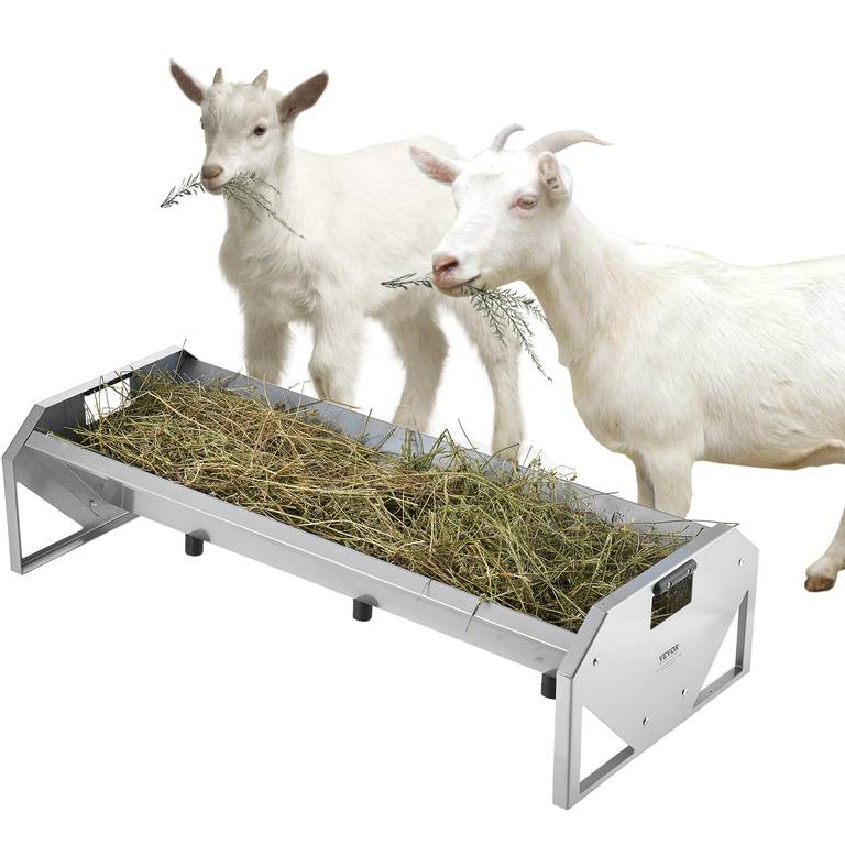 Comedero para cabras de acero resistente y galvanizado