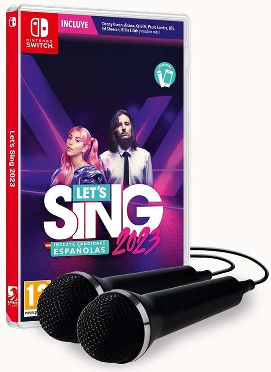 Let´s Sing 2023 Incluye Canciones Españolas 2 Micros - Switch (Amazon y Carrefour)