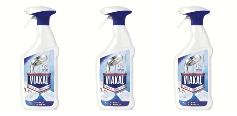3x Viakal Clasico Antical Spray, 700ml, Eliminador De Cal Dificiles En El Baño y la Cocina, Evita Reaparicion de Cal (2'67€/ud) (+ en desc)