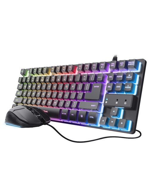 Pack Gaming Trust GXT798 teclado + ratón, - Negro