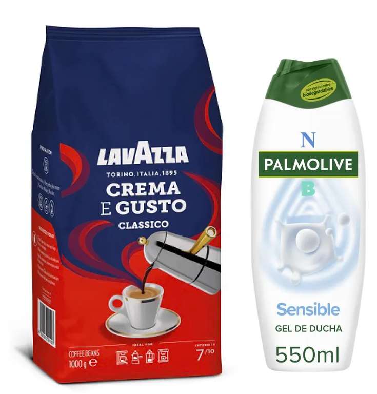 Café Lavazza Crema e Gusto 1 kg + Gel ducha Palmolive