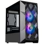 Cooler Master TD300 Mesh Caja PC - Minitorre, Alto Flujo de Aire, 2 Ventiladores ARGB de 120mm, Admite MB Micro-ATX y Mini-ITX