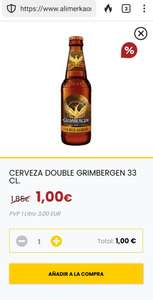 Cerveza Grimbergen a 1 euro - Alimerka