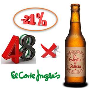 ESTRELLA GALICIA. Cerveza Lager Premium . 8 Packs de 6 x 33 cl. = 48 botellas [0,698 €/tercio]