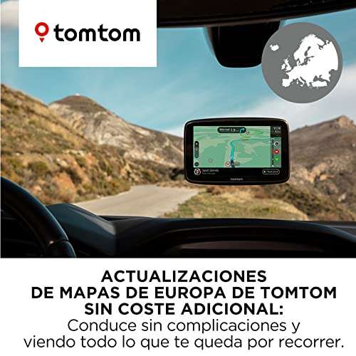 TomTom GPS para coche GO Classic, 6 pulgadas, con tráfico y prueba de radares gracias a TomTom Traffic, mapas UE, actualizaciones por WiFi