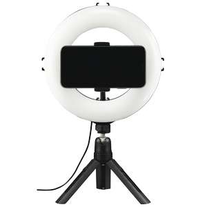 Aro / Anillo de Luz LED Hama 80″ Selfie con Soporte para Móvil + Trípode + Control Remoto Bluetooth