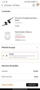 Auriculares bluetooth Xiaomi con cancelación de ruido + Auriculares de cable (16€ con mi points)