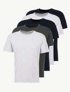 Pier one- Pack 5 camisetas 100% algodón. Tallas XS a L. Envío gratuito a partir de 24,90€