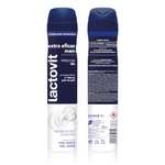 3x Lactovit - Desodorante Extra Eficaz Men, 0% Alcohol, Anti-Irritaciones y 48H de Eficacia. 1'77€/ud