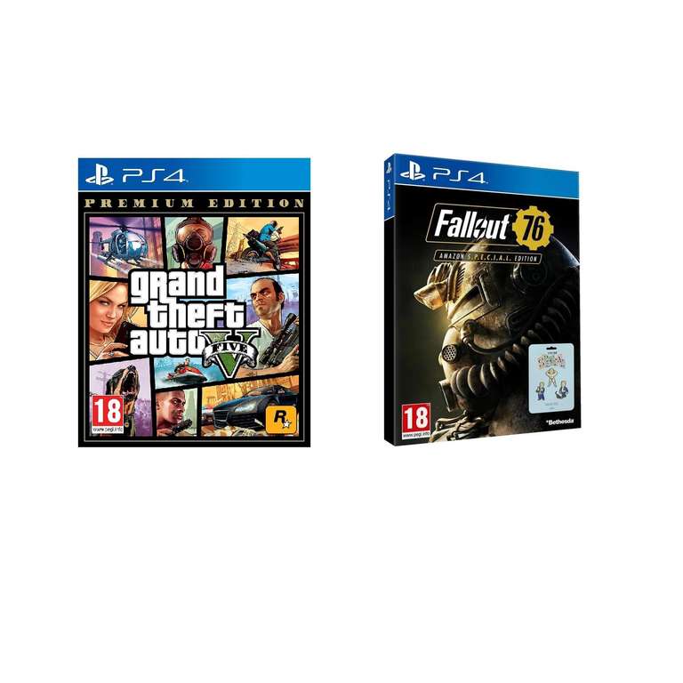 Pack Juegos PS4 GTA V PREMIUM EDITION + Fallout 76 AMAZON S.P.E.C.I.A.L EDITION
