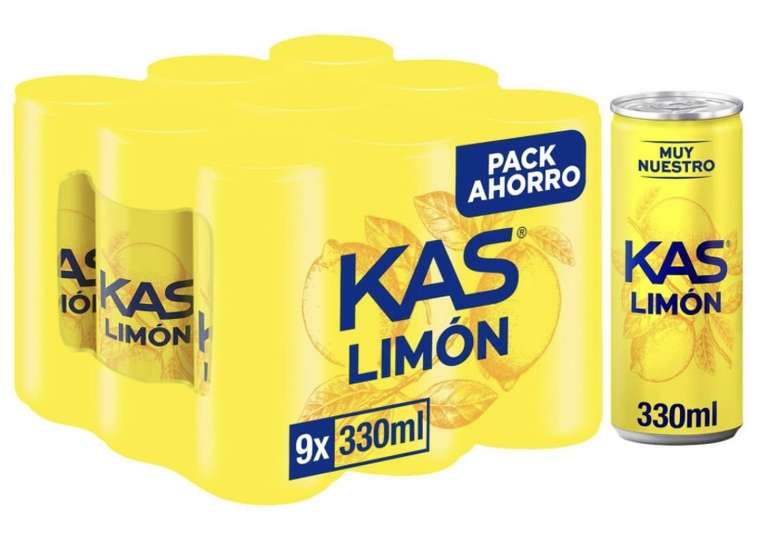 Kas Limon - 3 Packs = 27 unidades [ 0,44€ / LATA ]