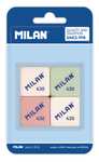 Goma de borrar milan 430 blister , 4 Unidades