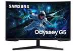 SAMSUNG Odyssey G5- Monitor Curvo Gaming 32'' WQHD, 2560x1440, 16:9, 2500:1, 1000R, 165 Hz, 1 ms, 300 CD/m², HDMI, Freesync