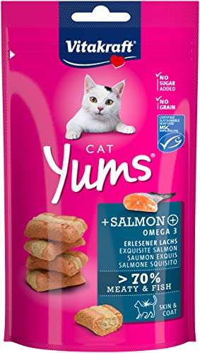 Vitakraft snacks gatos yums, salmón 9 x 40g