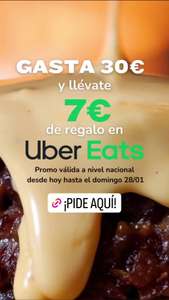 Gasta 30€ en Goiko y llévate 7€ de regalo en Uber Eats