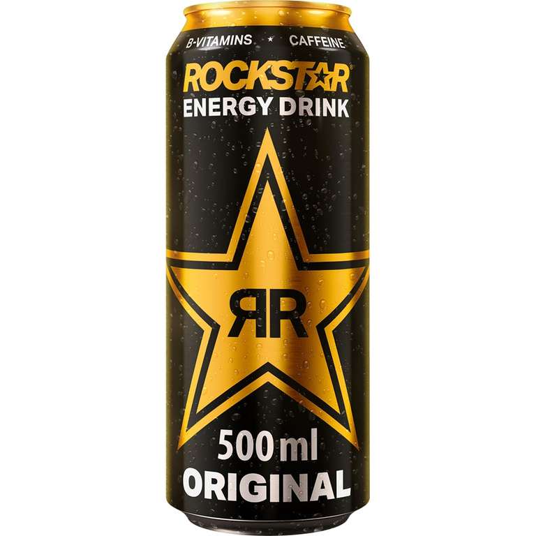 15 latas ROCKSTAR bebida energética con gas y cafeína lata 50 c (total 7,5 litros, a 1,33€/l), 3 sabores combinables!!