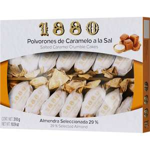 1880 polvorones estuche 310 gr varios sabores ( Online y supermercados )