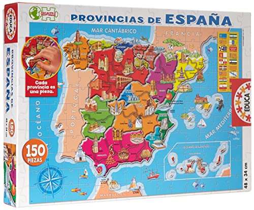 Educa - Provincias España Puzzle, 150 Piezas