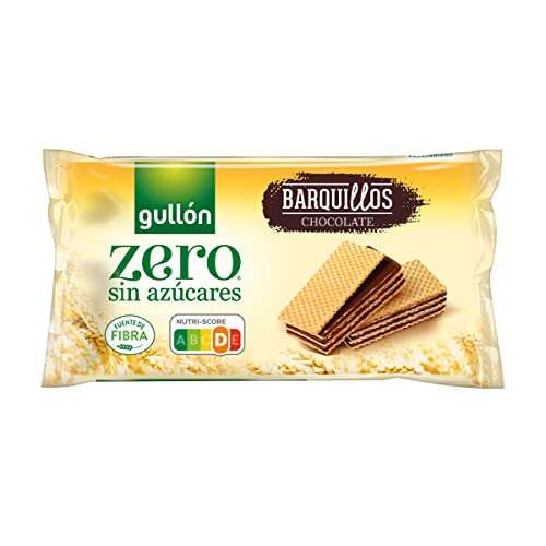 Gullón ZERO sin azúcares Barquillos Sabor Chocolate, 3 x 60g