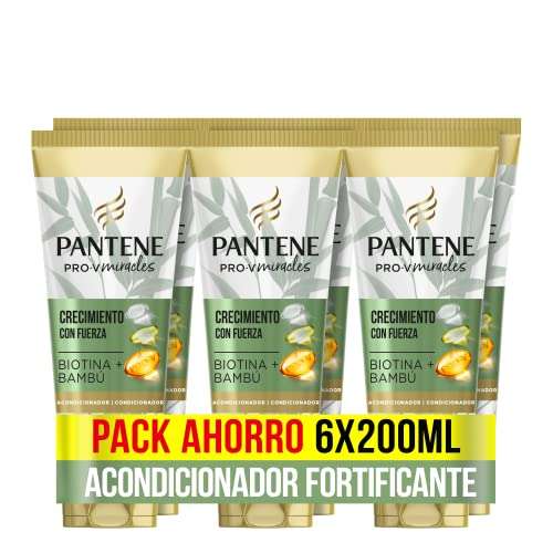 Pack 6 - Pantene Pro-V Miracles Crecimiento Con Fuerza Acondicionador Con Bambú Y Biotina 200 ml x6