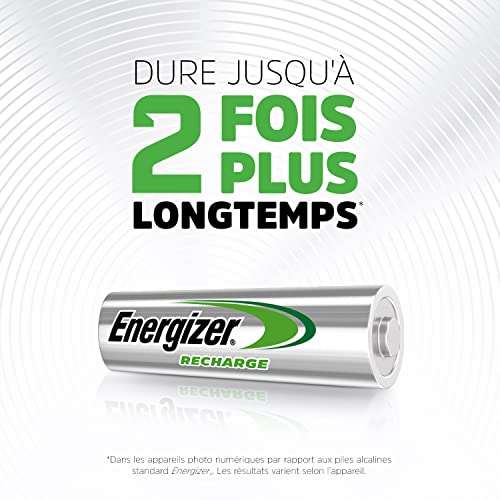 Energizer - Recargables, Pack de 4 pilas AA [1300 mAh] / También Pack de 4 pilas AA 2300 mAh dentro.