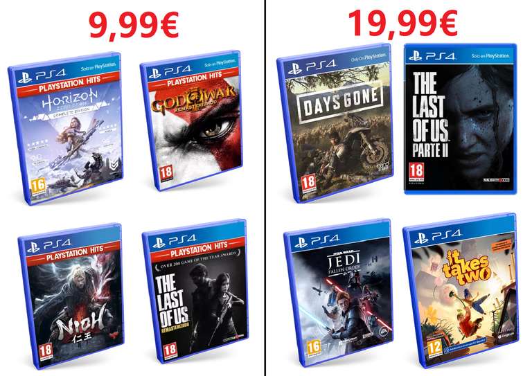 Days Gone, The Last of Us 2, Nioh 2, It Takes Two, Star Wars Jedi Fallen Order... PS4