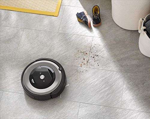 Robot aspirador con conexión Wi-Fi iRobot Roomba e5154, 2 cepillos de goma multisuperficie, óptimo para mascotas