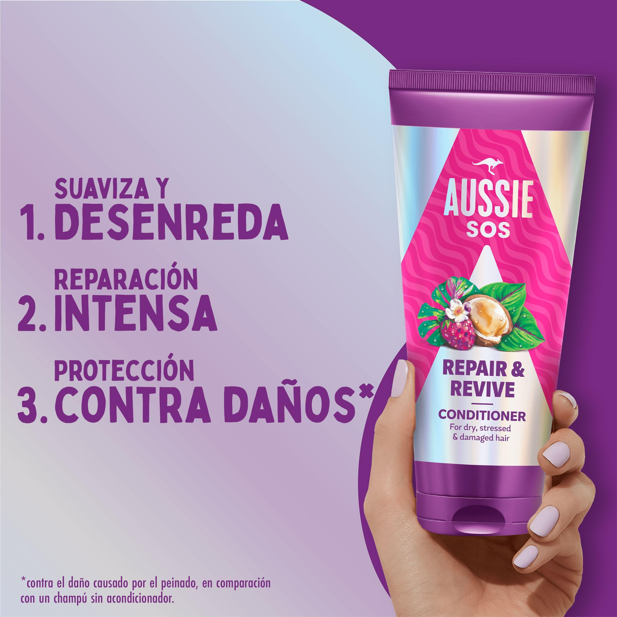 Aussie SOS Repair & Revive Acondicionador para Pelo Seco y Dañado, 200ml (3'48€ con más suscripciones activas)