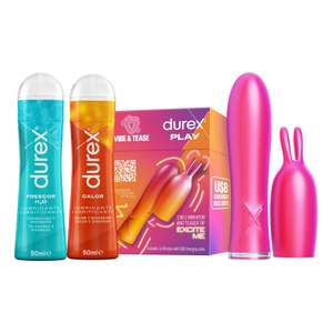 Conejito Vibrador + 2 lubricantes (Calor y frescor) DUREX. Nuevo juguete sexual