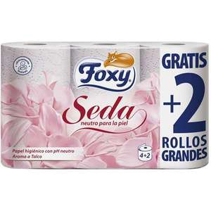 Foxy Seda papel higiénico 3 capas pack 6 rollos x 2,48€