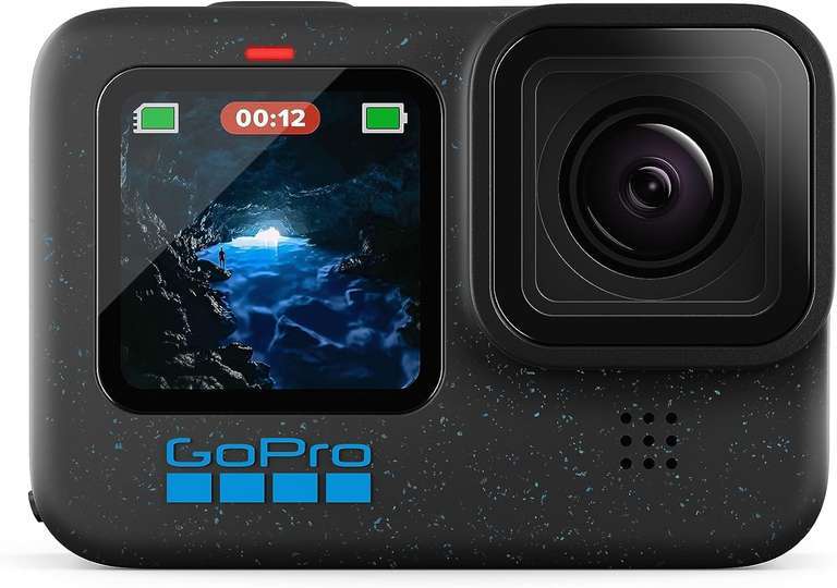 GoPro Hero 12, HyperSmooth, 27 megapixels, 5.3K, HDR, Sumergible hasta 10m, Cámara lenta. Desde App Mediamark.