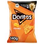 Doritos Tex Mex, Nachos con sabor a queso, Producto de Aperitivo, bolsa individual, 140gr