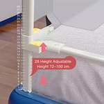 Barrera de seguridad para cama de niños pequeños, extra larga, tamaño doble, con sistema de anclaje reforzado, 150 cm