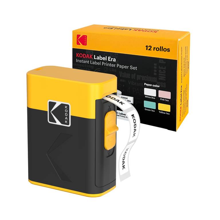 Kodak impresora portátil de etiquetas + 12 rollos impresión térmica sin titnta – bluetooth