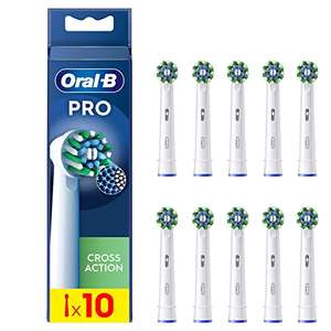 Oral-B Pro CrossAction Recambios para Cepillo de Dientes Eléctrico, Pack de 10 Cabezales, Blanco - Originales