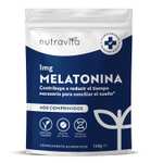 Melatonina 1mg - 400 Tabletas Veganas - Complemento para Dormir de Melatonina Pura y Extractos de Valeriana, Manzanilla y Lavanda Nutravita