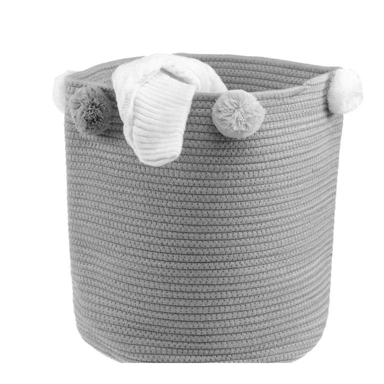 2 Piezas cesta de almacenamiento tejida, bolsa de lavandería