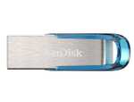 SanDisk 128GB Ultra Flair USB 3.0 Flash Drive, up to 150mb/s Read speeds, Tropical Blue