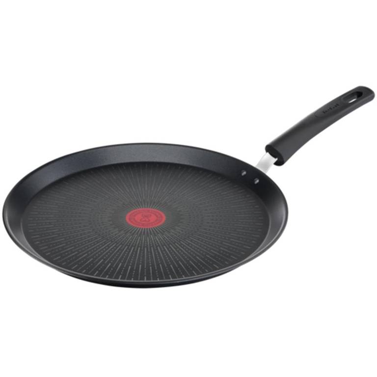 Tefal Unlimited On Sartén, Crepera 28 cm con Revestimiento Resistente, Thermo-Signal, Apta para Gas, Vitrocerámica, Eléctricas e Inducción