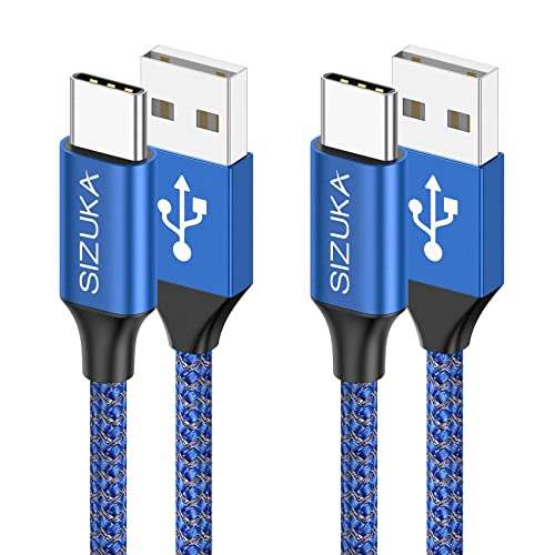 Cable USB Tipo C, [2Pack 2M] 3A Cargador Tipo C Carga Rápida y Sincronización