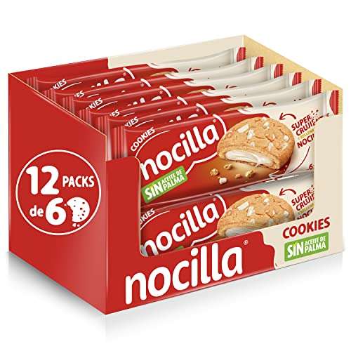 Nocilla Cookies, Galletas de Nocilla Blanca 12 Packs de 6 Unidades (compra recurrente)