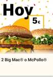 2 Big Mac o McPollo por solo 5€