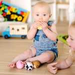 Melissa & Doug Rollables, Juguete de amigos de la granja para bebés y niños pequeños (4 piezas). Bolas sensoriales, 6 meses+
