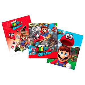 Pack de de 3 Tarjetas metálizada Super Mario