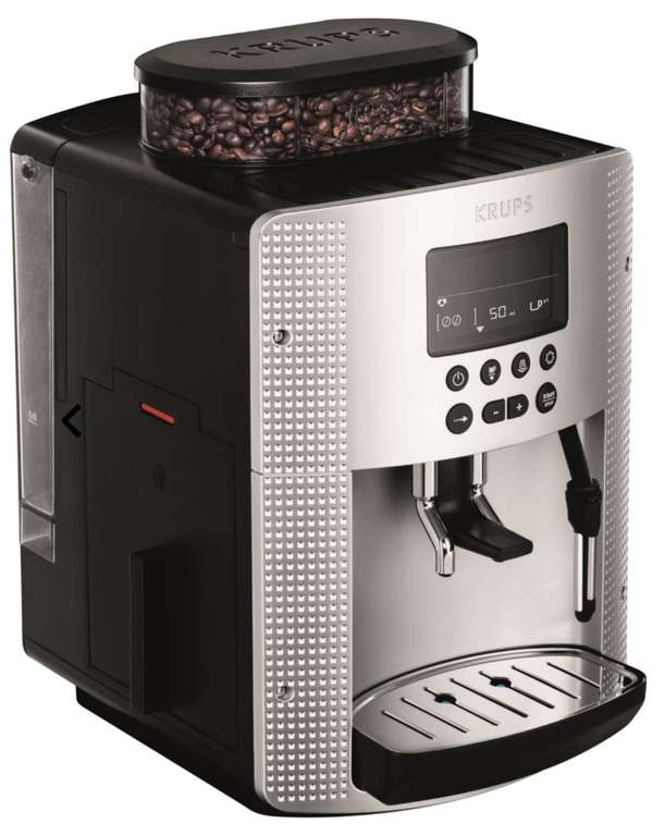 Cafetera superautomática - Krups Essential EA815E70, 1450 W, 15 bar, 1.7 L, 3 temp., Sistema Thermoblock, Molinillo integrado