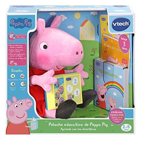 Peluche Interactivo Pig Aprende con los diverlibros de Peppa