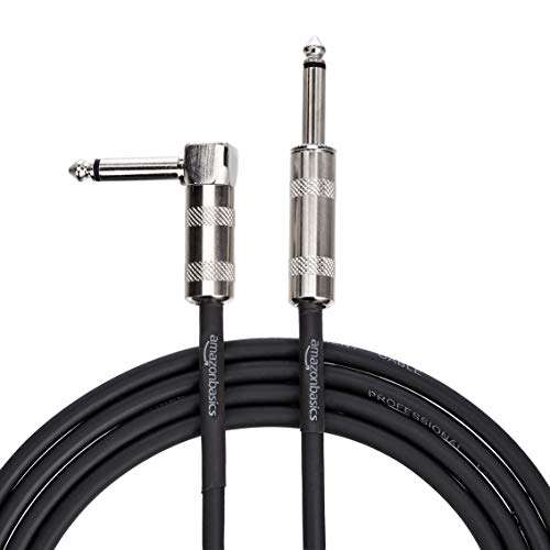 Cable de ángulo recto para instrumentos de 6,35 mm, 25 cm (color negro)