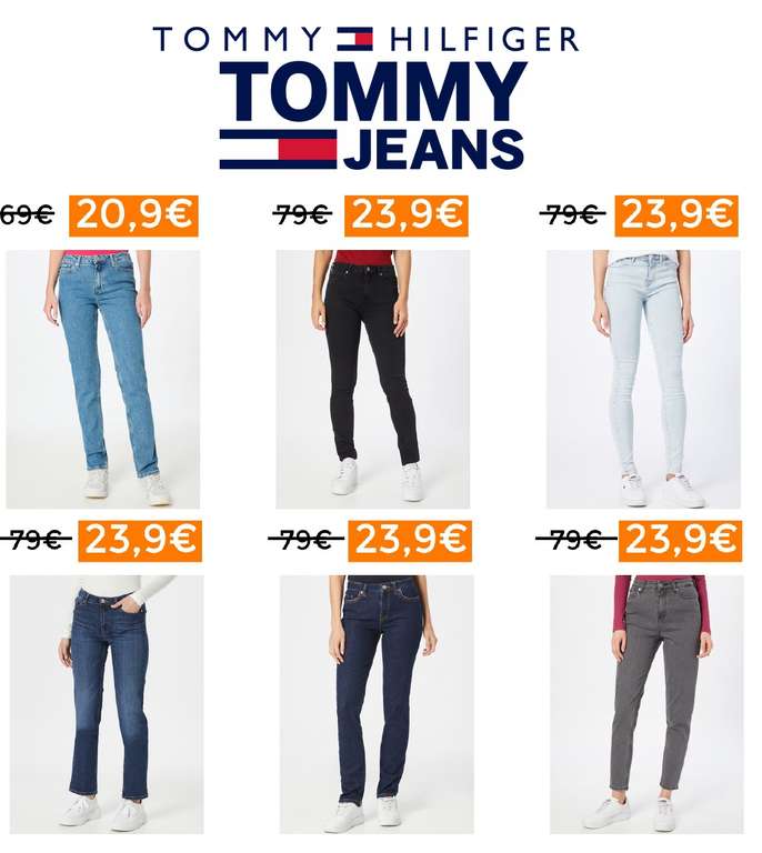 Hasta un 70% de descuento en vaqueros Tommy Hilfiger y Tommy Jeans Mujer