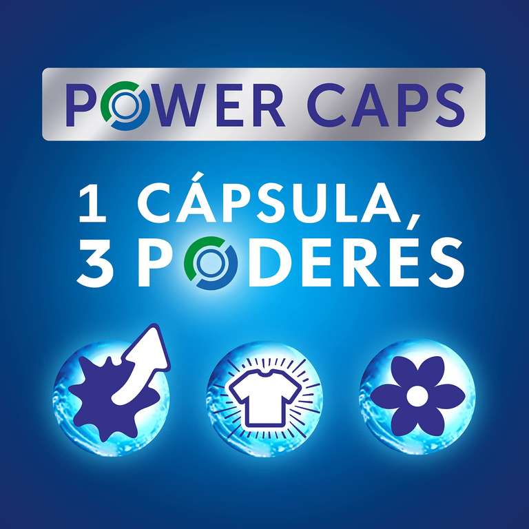 Wipp Express Power Caps: Detergente en Cápsulas para Lavadora, 33 Dosis, Limpieza Profunda en Agua Fría - Solo 0,26€ la Unidad